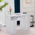 Witte manicuretafel met afzuiging en lades Lime Verkoop