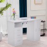 Witte manicuretafel met afzuiging en lades Lime Verkoop