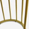 Table manucure effet marbre blanc métal doré 110x45x80cm Monika Réductions