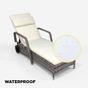 Rotan ligstoel met wielen en armleuningen Kanani Catalogus