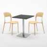 Table basse carrée 60X60 acier noire et 2 chaises Restaurant Pistachio Caractéristiques