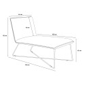 Luxe fluwelen lounge stoel in modern minimalist design Dumas Afmetingen