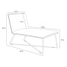Luxe fluwelen lounge stoel in modern minimalist design Dumas Afmetingen