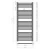Sèche-serviettes électrique design 800w salle de bains 120cm Tawoo L 