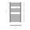 Elektrische handdoekradiator badkamerradiator 400 W wifi thermostaat 80 cm Tawoo Kosten