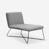 Fauteuil chaise longue au design moderne minimaliste en velours Dumas Réductions