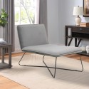 Fauteuil chaise longue au design moderne minimaliste en velours Dumas Offre