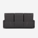 Canapé 3 places électrique inclinable 2 USB en similicuir Jovit 