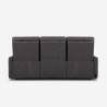 Canapé 3 places électrique inclinable 2 USB en similicuir Jovit 