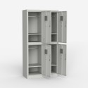 Metalen lockerkast met 4 afsluitbare deuren Thera Korting