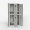Metalen lockerkast met 4 afsluitbare deuren Thera Korting