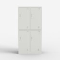 Metalen lockerkast met 4 afsluitbare deuren Thera Aanbod