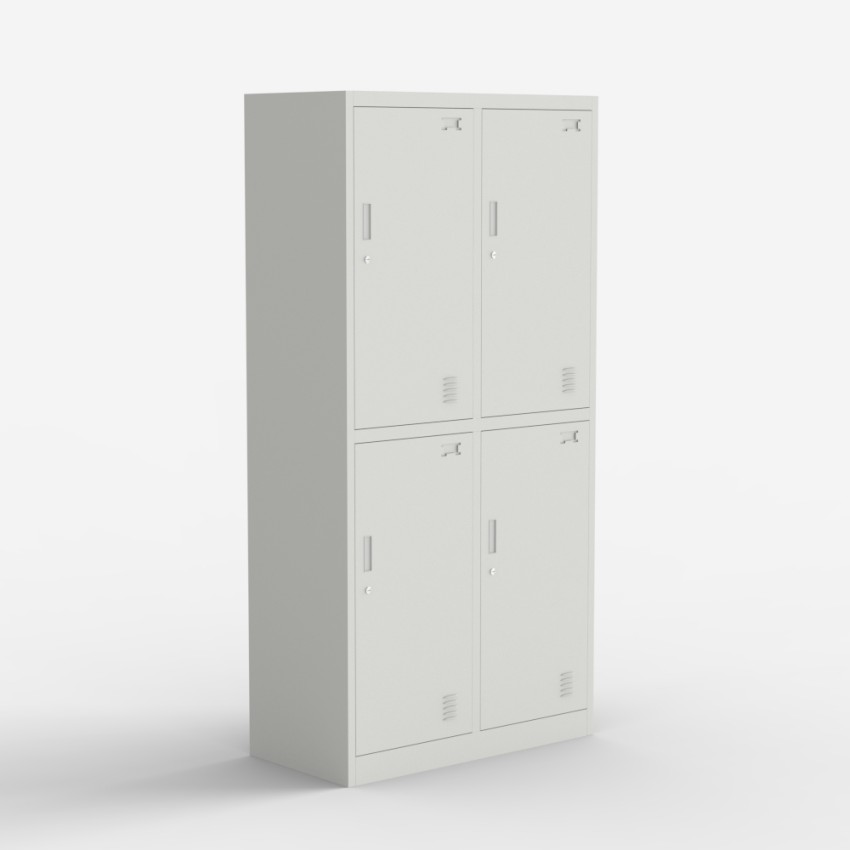 Metalen lockerkast met 4 afsluitbare deuren Thera Aanbieding Metalen lockerkast met 4 afsluitbare deuren Thera Aanbieding