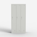 Lockerkast van metaal met 3 deuren en slot Laki Aanbod