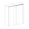 Armoire bois chêne noir 2 portes coulissantes miroir 200x64x213 Cadoc Offre