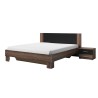 Tweepersoonsbed 180x200 cm met 2 nachtkastjes, hoofdeinde en lattenbodem hout Lauret Aanbieding