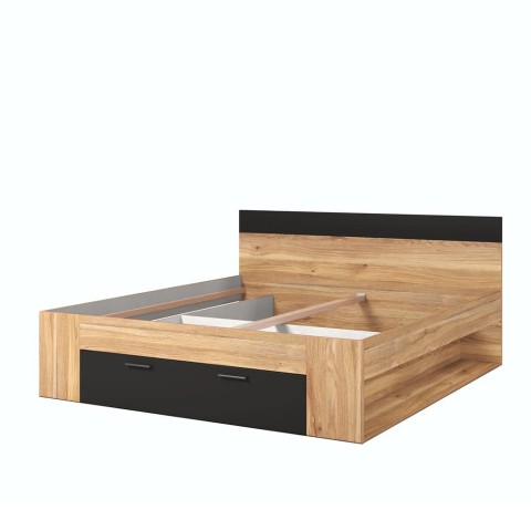 Tweepersoonsbed 180x200cm opbergvak lattenbodem Raina Aanbieding