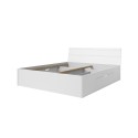 Tweepersoonsbed wit 160x200 cm met lattenbodem en opberglades Loix Aanbieding