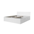Tweepersoonsbed met opbergvakken en lattenbodem wit 180x200 cm Eleyn Aanbieding