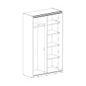 Armoire chambre blanche portes coulissantes miroir 120x61x210 Many Catalogue