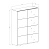 Armoire dressing blanc 150x61x210 portes coulissantes miroir Olette Remises