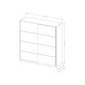 Witte kledingkast met schuifdeuren en spiegel 180x60x210 cm Sidey Korting