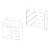 Armoire dressing miroir portes coulissantes 220x61x210 chêne foncé Wamin Réductions