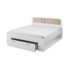 Tweepersoonsbed 160x200 cm met opbergruimte van licht eikenhout Lamonthe Aanbod