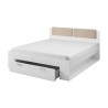 Wit tweepersoonsbed 180x200 cm met opberglade en lattenbodem Maddison Aanbod