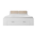 Wit tweepersoonsbed 180x200 cm met opberglade en lattenbodem Maddison Korting