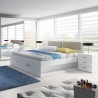 Wit tweepersoonsbed 180x200 cm met opberglade en lattenbodem Maddison Kortingen