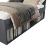 Tweepersoonsbed 160x200 cm donker eikenhout met lattenbodem en opberggedeelte Tiara Kortingen