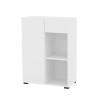Commode de bureau blanche avec porte tiroir étagère 65x35x89cm Maelis Vente
