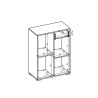 Commode de bureau blanche avec porte tiroir étagère 65x35x89cm Maelis Catalogue