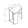 Wit ruimtebesparend hoekbureau 80x80x73 cm Keniro Aanbod