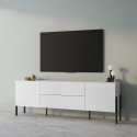 Wit modern design woonkamer tv-meubel met 2 deuren en 2 lades Kaveh Korting