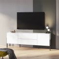 Wit modern design woonkamer tv-meubel met 2 deuren en 2 lades Kaveh Aanbieding