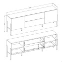 Modern design beige TV-meubel met 2 deuren en 2 laden in minimalistische stijl Kaylus Kortingen