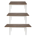 Table de salle à manger extensible 160-240x90cm en bois de chêne Guilhem Remises