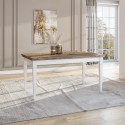 Table de salle à manger extensible 160-240x90cm en bois de chêne Guilhem Réductions