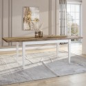 Table de salle à manger extensible 160-240x90cm en bois de chêne Guilhem Promotion