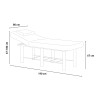 Professionele massagetafel met 2 zones 190x80x67-100 cm Welly Kosten