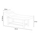 Professionele massagetafel met 2 zones 190x80x67-100 cm Larex Kosten