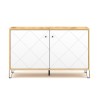 Buffet cuisine moderne 2 portes blanc bois salle à manger Agnes Offre