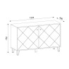 Moderne buffetkast met 2 deuren in wit en hout 123,4x40x75,2 cm Agnes Catalogus