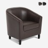 Fauteuil de salon en similicuir élégant et classique Cookie Promotion