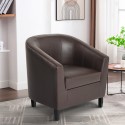 Fauteuil de salon en similicuir élégant et classique Cookie Offre