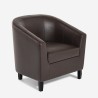 Fauteuil de salon en similicuir élégant et classique Cookie Réductions