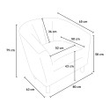 Klassieke design stoffen loungestoel fauteuil Cookie Class  Model