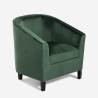 Fauteuil de salon classique en velours vert Cookie Lux Vente